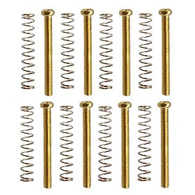 3X Humbucker Double Coil Pickup Frame Screws Springs for Electric Guitar Gold