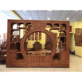 Mua Kệ Trưng Bày Vách Ngăn Phòng Khách | Kết Hợp Tủ Tivi  Tủ cổng vách ngăn bầy đồ gõ gõ đỏ đẹp.