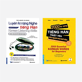 Sách Combo Luyện Kỹ Năng Nghe Tiếng Hàn (Bắt đầu) + 2000 Từ Vựng Tiếng Hàn Thiết Yếu Cho Người Mới Bắt Đầu - First News