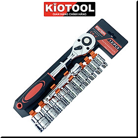 Bộ tuýp khẩu Kiotool 12 chi tiết sửa chữa xe máy mở bu lông đa năng