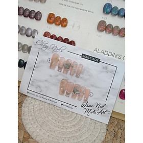 Nail Box thiết kế thủ công ChangNails - Họa tiết Hoa Hồng, đính Châu nữa, đính Charm, sơn gel, sơn nhũ