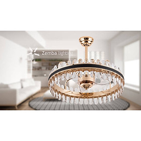 Mua Quạt đèn trang trí Zemba ZEQ8821 Công nghệ Ý Điều khiển từ xa  Quạt riêng  đèn riêng