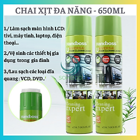 Chai xịt màn hình đa năng, chai vệ sinh màn hình tivi, máy tính, laptop, máy ảnh, kính...650ml-Hàng nhập khẩu