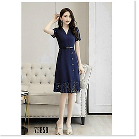 ĐẦM VOAN LỤA ÔM NỮ SIÊU XINH KÈM NỊT TÔN DÁNG CHO QUÝ CÔ THỜI TRANG MỚI NHẤT HIỆN NAY