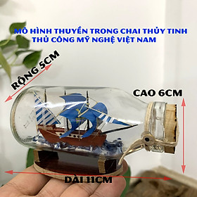 Mua Mô Hình Thuyền Gỗ Trong Chai Thủy Tinh Kèm Tiểu Cảnh N9