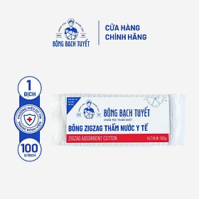 Bông y tế Bông Bạch Tuyết ZigZag 100gr - M