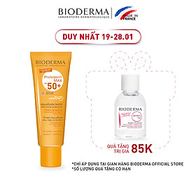 Kem chống nắng giảm bóng nhờn cho mọi loại da Bioderma Photoderm MAX Aquafluide Teinte Claire SPF 50+ - 40ml (Màu Light)