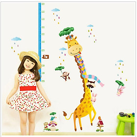 Mua Decal dán tường thước đo chiều cao Hươu cao cổ số 2 AmyShop DTD017 (140 x 118cm)