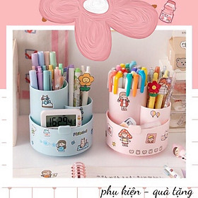 Mua Ống cắm bút xoay 360 độ 3 tầng (không kèm sticker)