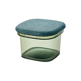 Toys Storage Ottoman Shoe Stool Portable Clear Padded Seat for Living Room - S