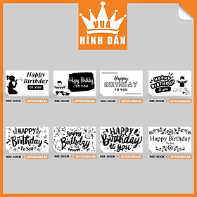 Set 50/100 sticker HAPPY BIRTHDAY TO YOU 5x3cm - tem dán hộp, gói quà, túi hàng 4.002 Vua Hình Dán