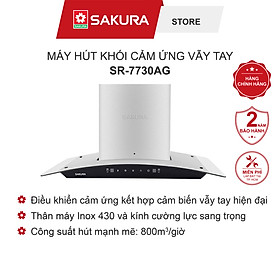 Mua Máy Hút Khói SAKURA Áp Tường  Cảm Ứng Vẫy Tay SR-7730AG - Hàng Chính Hãng