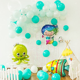 Sét Bóng Trang Trí Sinh Vật Biển Cá Tôm Bạch Tuộc