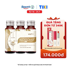 Nước uống collagen tổ yến giúp đẹp da, tăng cường sức khỏe Blossomy Premium lốc 3 chai x 50ml