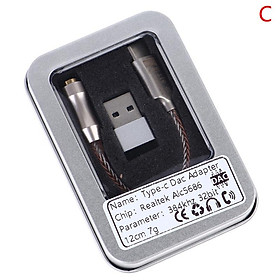 USB Type C Sang 3.5mm DAC Amp Tai Nghe Khuếch Đại Bộ Giải Mã Kỹ Thuật Số Cáp Âm Thanh AUX Bộ Chuyển Đổi Hifi Bộ Chuyển Đổi LXDAC A01 ALC5686