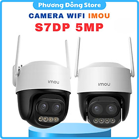 Mua CAMERA IP WIFI NGOÀI TRỜI IMOU S7DP 5MP ZOOM 12X - Xoay 360 độ  Màu ban đêm  Cảnh báo Đèn Còi  Đàm Thoại 2 chiều