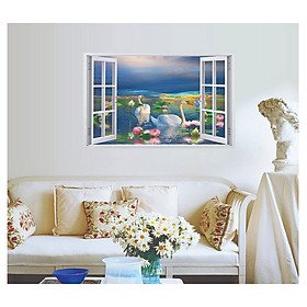 Decal cửa sổ thiên nga PK449