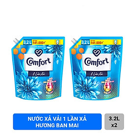 COMBO 2 túi Nước xả vải Comfort 1LX Ban mai 3.2LX2