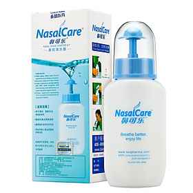 Bình Rửa Mũi Nasal Care Cho Người Lớn (240ml) + 5 Gói Hỗn Hợp Rửa Mũi (3.5g)