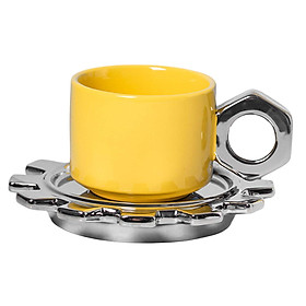Latte Cup with Saucer 250 ml Drinkware Ceramic Mug for Home Milk