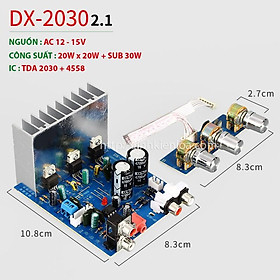 Mua Mạch khuếch đại công suất 2.1 công suất 20W x 2 + SUB 30W dùng IC TDA 2030 nguồn 12V - 15V