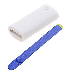 Charging Cable Adapter Female to Female Connector + Blue Stylus Sleeve Case Holder Sticker On Tablet Back For Apple iPad Pro Pencil