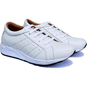 GIÀY TĂNG CHIỀU CAO  GIÀY CAO DÀNH CHO NAM GIỚI  T19 TRẮNG  -  CAO 8CM GIÀY ĐỘN NAM CAO VƯỢT TRỘI