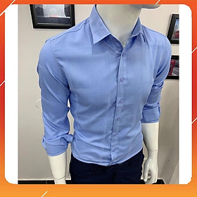 Áo Sơ Mi Nam Dài Tay Phối Sọc Chìm Thời Trang Mixupshop Chất Kate Lụa Mềm Mại Thấm Hút Tốt