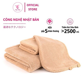 Mua Khăn quấn tóc gội đầu nhanh khô cao cấp sợi Microfiber Việt Thư công nghệ Nhật siêu thấm nước  siêu mềm  bảo vệ tóc - Hàng Chính Hãng