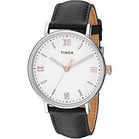 Timex Men's TW2R80400 Southview 41mm Brown/Cream Leather Strap Watch