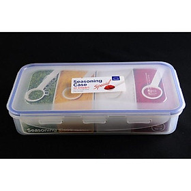 Hộp Bảo Quản Thực Phẩm Đựng Gia Vị Có 4 Ngăn Có Thể Nhấc Rời Lock&Lock Special 1.6L HPL847CT Có Kèm Thìa