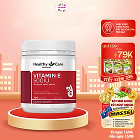 Vitamin E Úc Healthy Care Vitamin E 500IU Hỗ Trợ Hệ Thống Tim Mạch, Giúp Làm Đẹp Da, Mượt Tóc Và Chống Lão Hóa -  200 Viên - QuaTangMe Extaste