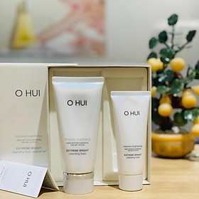 Bộ Sữa Rửa Mặt Ohui Trắng Ohui Extreme White Cleansing Foam 160ml +100ml