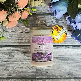 Nến thơm lọ thủy tinh oải hương không khói Ecolife - Aroma Candles Lavender Jar