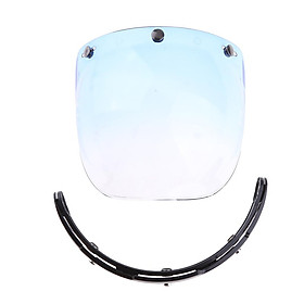 Motorcycle  Open or Half Face Protector Blue Lens  for
