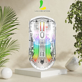 Mua Chuột chơi game không dây XUNFOX XYH20 - Chuột gaming 3 chế độ kết nối  thiết kế trong suốt với đèn led RGB độc đáo - Hàng nhập khẩu
