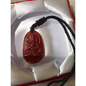 MẶT BẤT ĐỘNG MINH VƯƠNG 3CM ĐỘ NỮ TUỔI DẬU ĐÁ MÃ NÃO ĐỎ