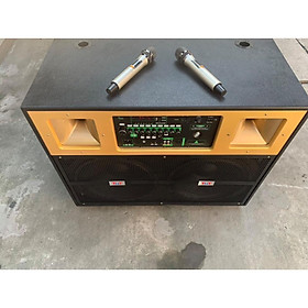 Mua LOA KÉO 4 TẤC ĐÔI THÙNG GỖ CÔNG SUẤT LỚN KÈM 2 MIC HÁT HAY