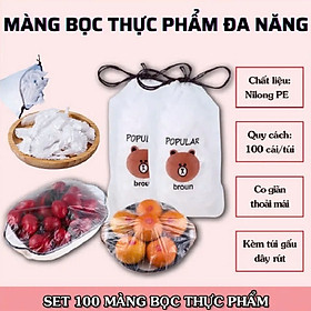 Mua Màng Bọc Thực Phẩm Có Chun  Túi Bọc Thực Phẩm Gấu Gói lớn Túi 100 cái  Màng Bọc Thức Ăn  Túi Gấu PE Có Chun Bọc Đồ Ăn Co Giãn Tái Sử Dụng