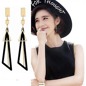 Bông tai nữ tam giác đơn kép