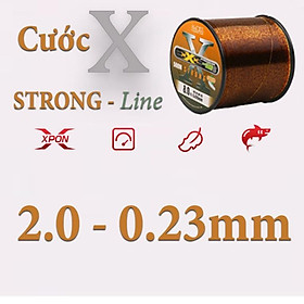 Cước câu cá 500m cao cấp Cước tàng hình X Strong line màu nâu vàng X5