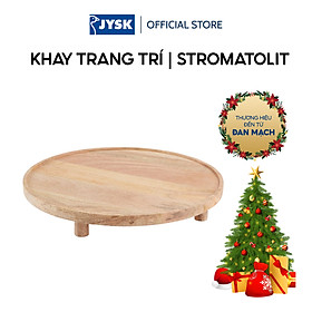 Mua Khay trang trí | JYSK Stromatolit | gỗ xoài | màu tự nhiên | DK40xC6cm