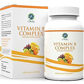 Vitamin B Complex – 5-MTHF Folate with B1, B2, B5, B6, Methyl B12, Niacin, Biotin – Wide Range of Benefits for Stress, Heart Health, Healthy Brain Function, Nervous System Support