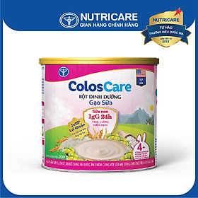 Bột ăn dặm Nutricare Coloscare Gạo sữa, sữa non IgG 24h 200g