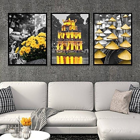 Mua TRANH CANVAS - TRANH TREO TƯỜNG - TRANH TREO TƯỜNG CẢNH HÀ NỘI(TẶNG KÈM ĐINH 3 CHÂN)
