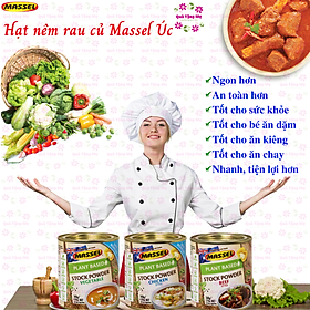 Hạt nêm rau củ Massel Úc 100% từ rau củ thảo mộc bảo vệ sức khỏe, dành cho ăn chay, ăn mặn, ăn kiêng và cho bé ăn dặm - QuaTangMe Extaste