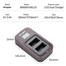 Pin sạc Kingma Ver 3 cho Nikon EN-EL20 Sạc Type C siêu nhanh, Hàng chính