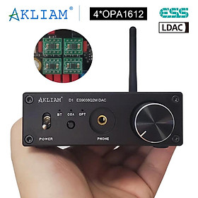 Akliam D1 ES9038Q2M DAC QCC5125 Bluetooth DAC Board APTX-HD LDAC HIFI Decoder Rod RO