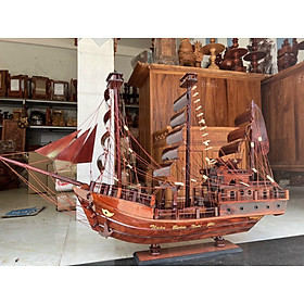 Mua Thuyền buồm gỗ -thuyền Santa thái gỗ cẩm dài 40 cm