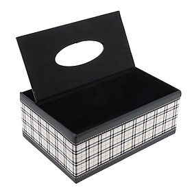 PU Leather Tissue Box Cover Car Table Napkin Case Holder Storage Organiser